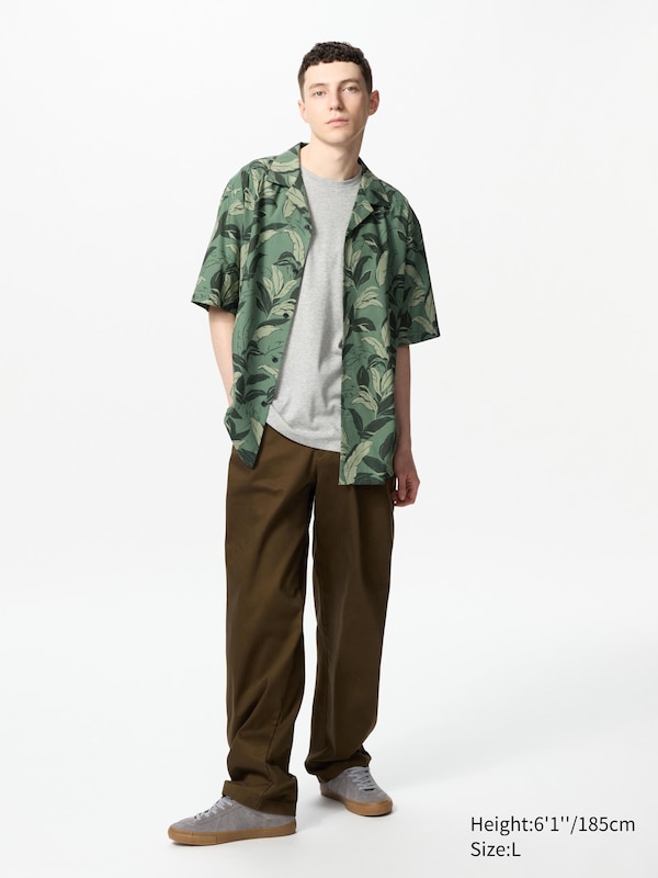 Open Collar Shirt | Short Sleeve | Printed