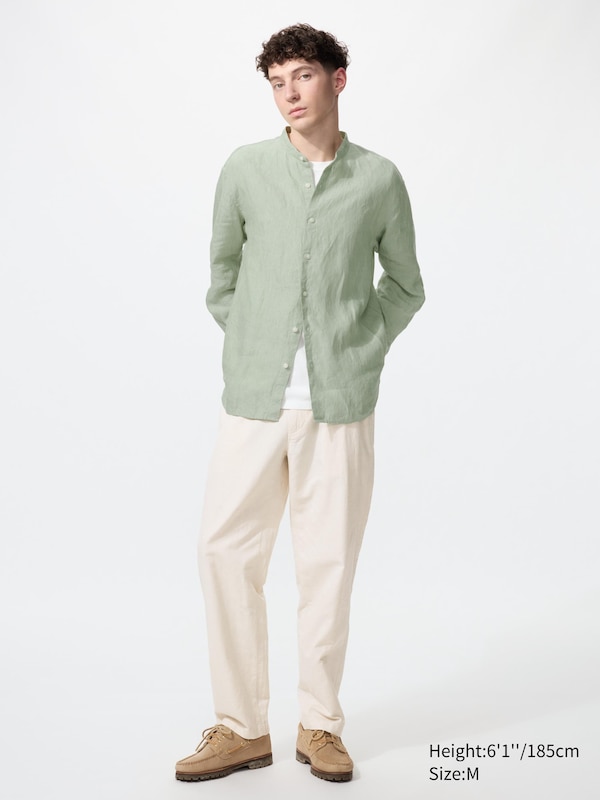 Premium Linen Shirt | Stand Collar