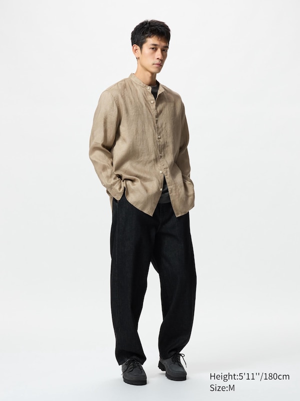 Premium Linen Shirt | Stand Collar