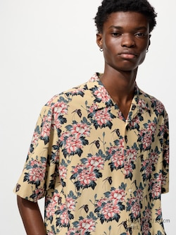 Open Collar Short Sleeve Shirt | EDO UKIYO-E