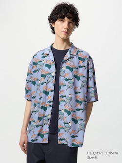 Open Collar Shirt | Short Sleeve | Edo Ukiyo-e Print