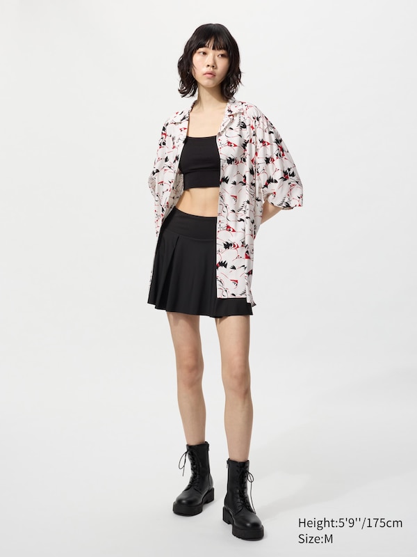 Open Collar Short Sleeve Shirt | Japanese Auspicious Symbol