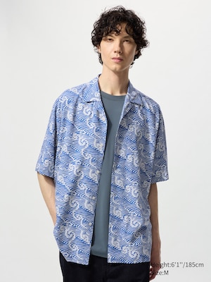 Open Collar Short Sleeve Shirt | UNSODO