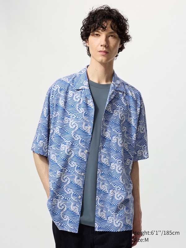 Open Collar Short Sleeve Shirt | UNSODO