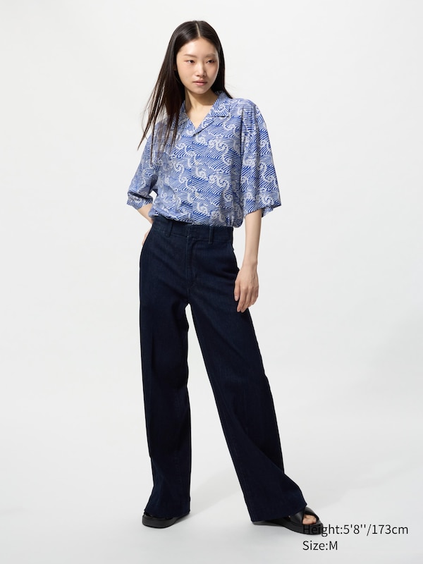 Open Collar Short Sleeve Shirt | UNSODO