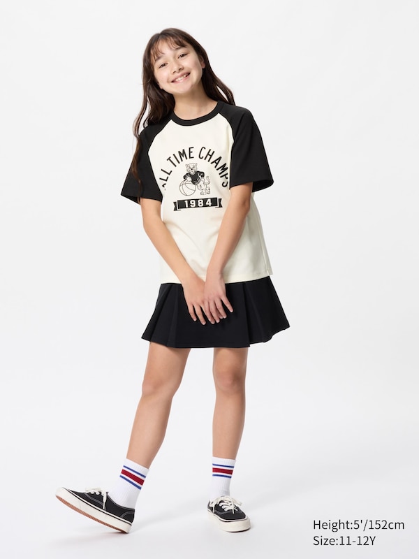 AIRism Cotton Graphic T-Shirt | Raglan Sleeve