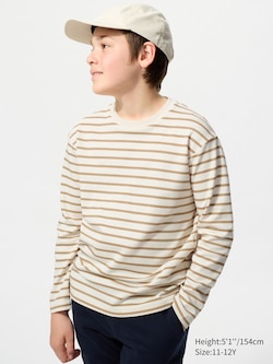 AIRism Cotton T-Shirt | Long Sleeve | Striped