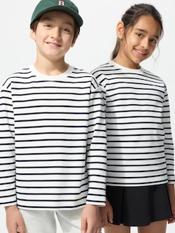 AIRism Cotton T-Shirt | Long Sleeve | Striped