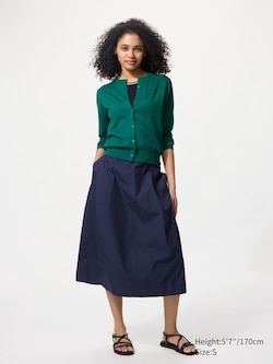 Cotton Blend Cocoon Skirt