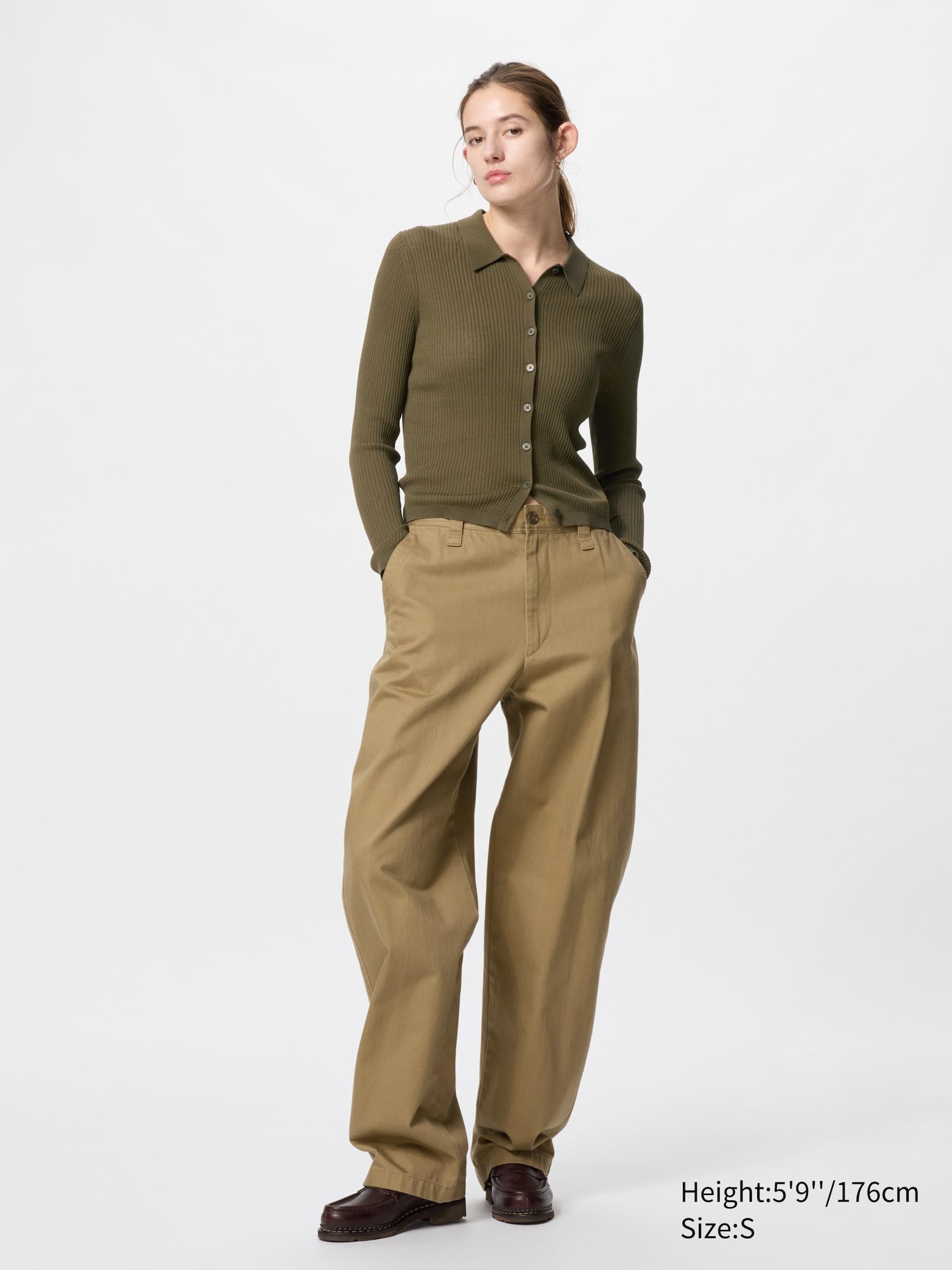 Ribbed Polo Cardigan | UNIQLO US Ribbed Polo Cardigan | UNIQLO US
