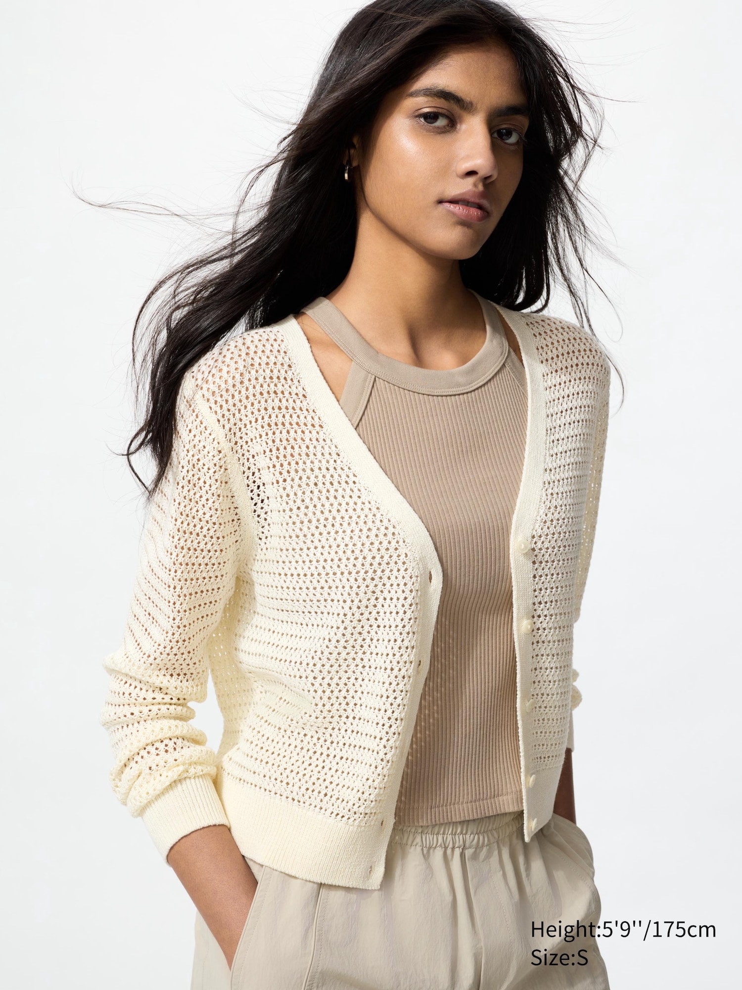 Mesh V-Neck Short Cardigan | UNIQLO US Mesh V-Neck Short Cardigan | UNIQLO US