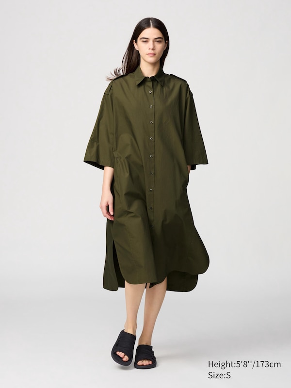 Cotton Oversized Shirt Dress