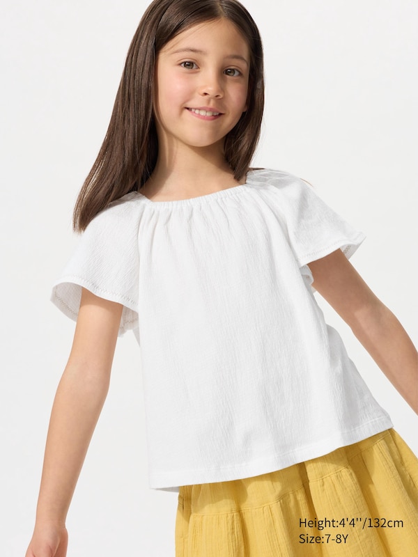 Gathered Flare Sleeve T-Shirt