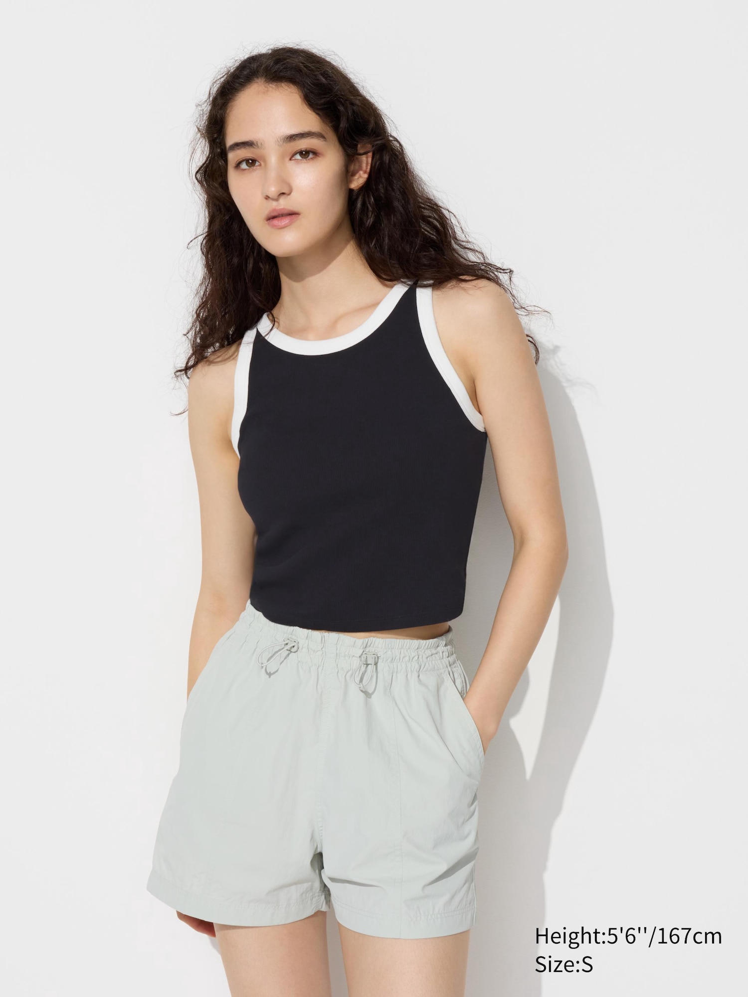 Ribbed Cropped Sleeveless Bra Top | Contrast Trim | UNIQLO US