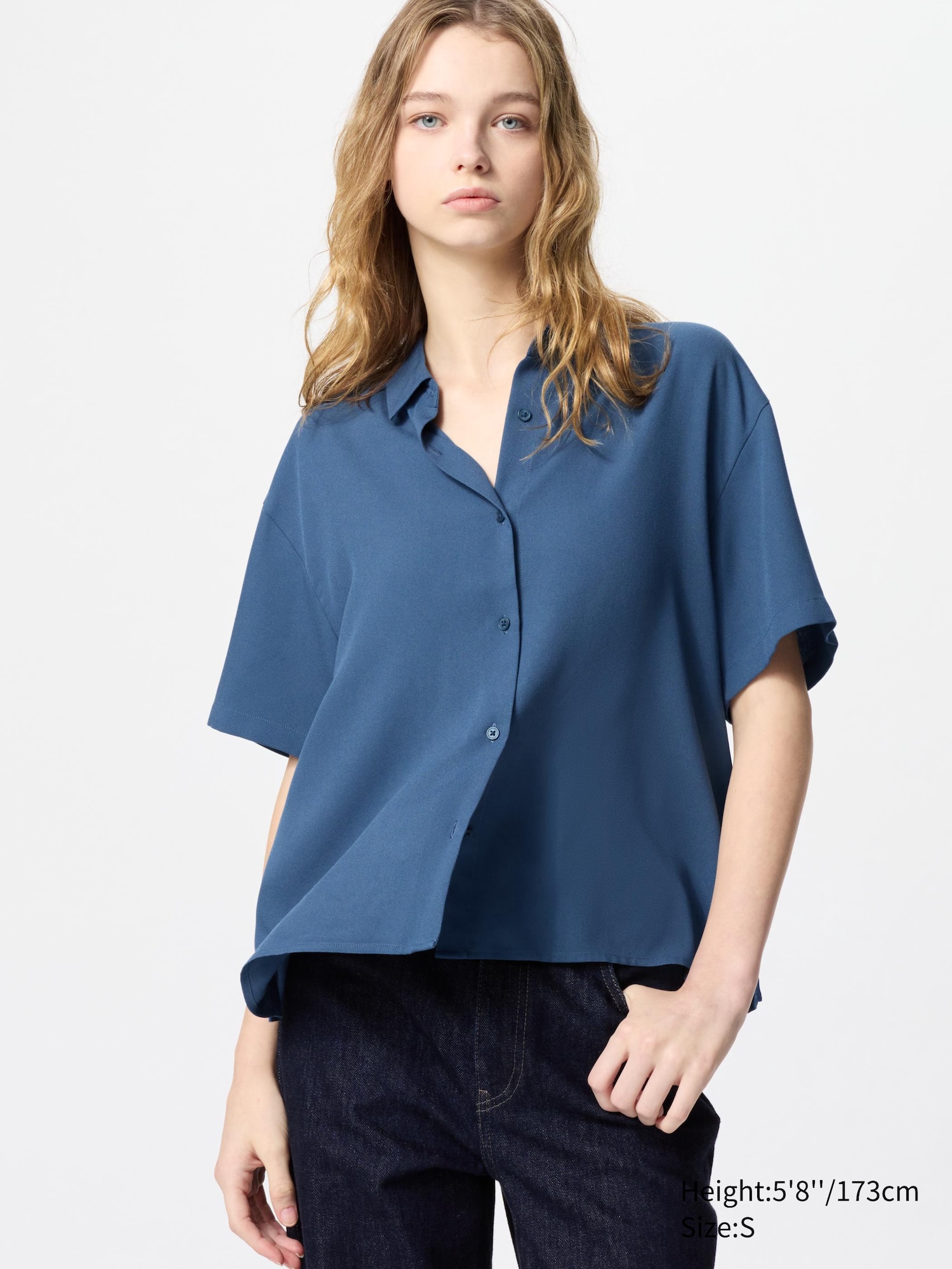 Juliana Crepe de Chine Knot Silk Blouse in Blue | JOSEPH CA