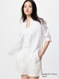 Linen Cotton Tapered Pants | Tall