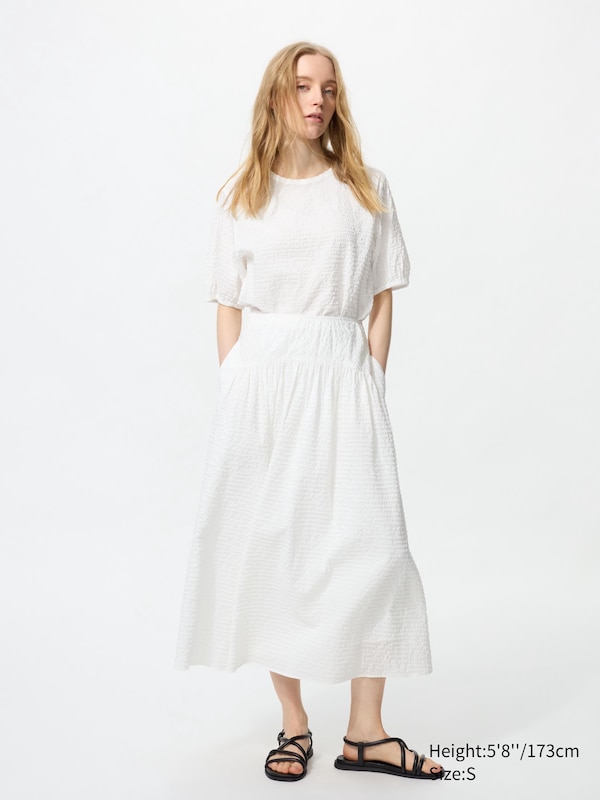 Seersucker Volume Blouse
