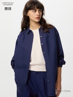Linen Blend Oversized Shirt