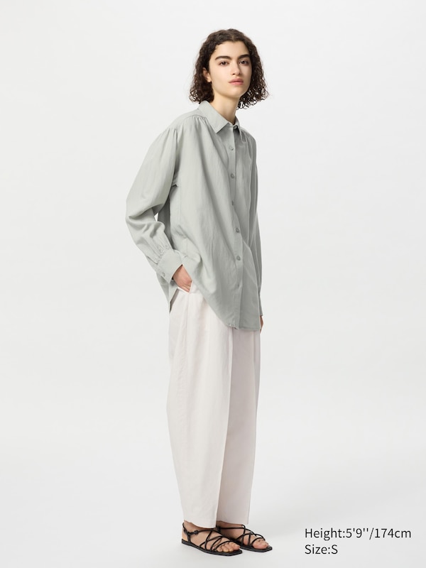 Linen Blend Oversized Shirt