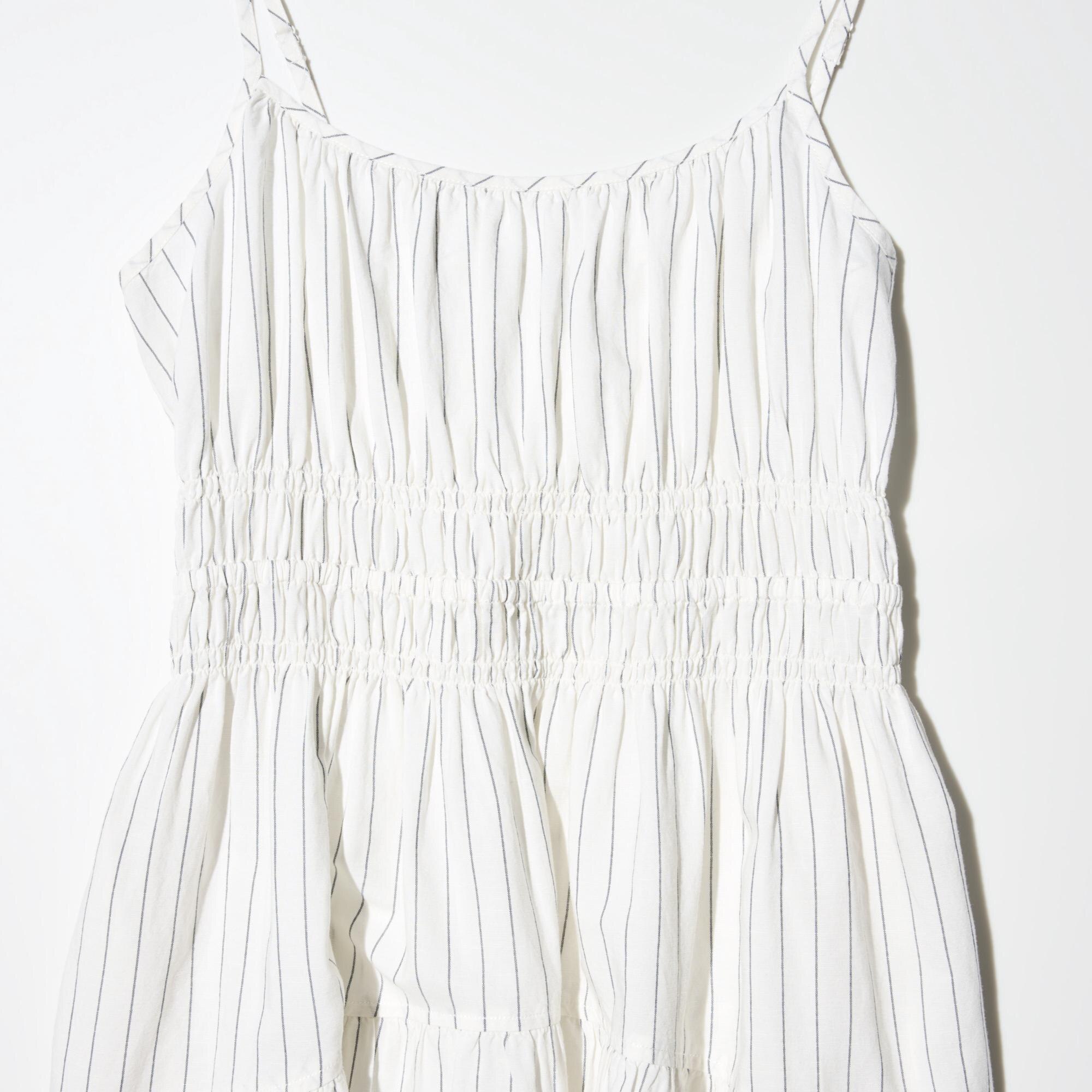 半額以下 Linen Mix Ombre Check CamisoleDress Linen Mix Ombre Check Camisole Dress マメ