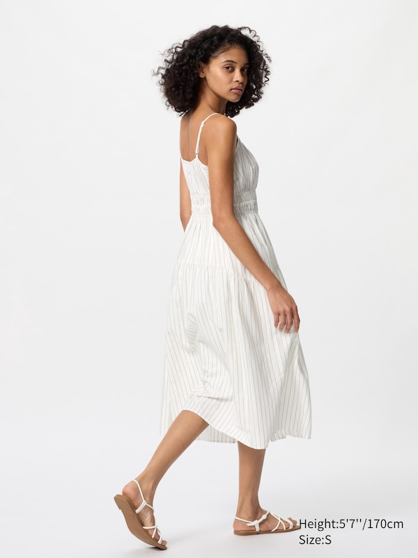 Linen Blend Camisole Dress | Striped