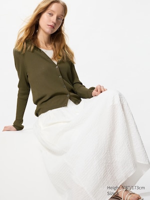 Seersucker Volume Skirt