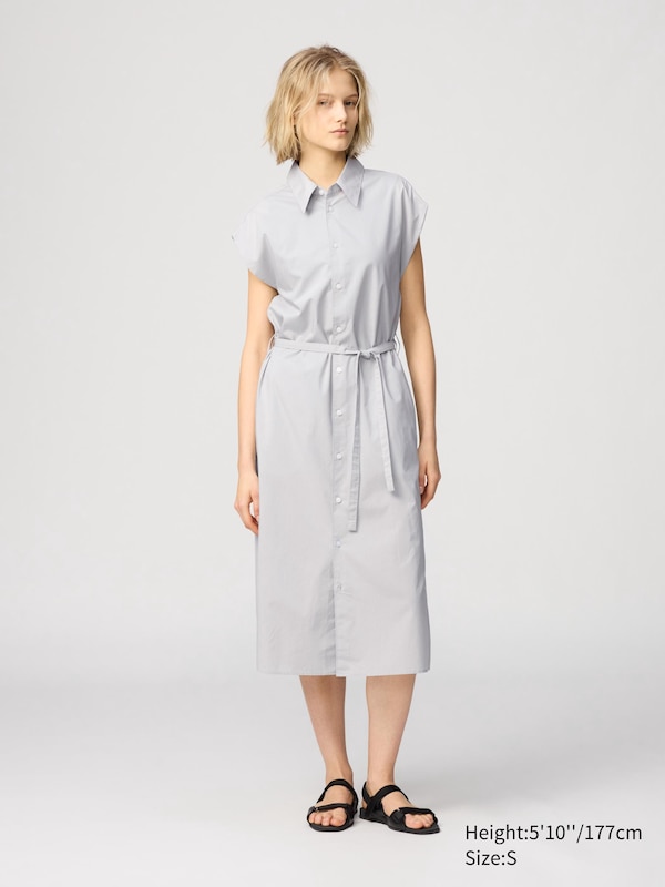 Cotton Shirt Dress | Sleeveless