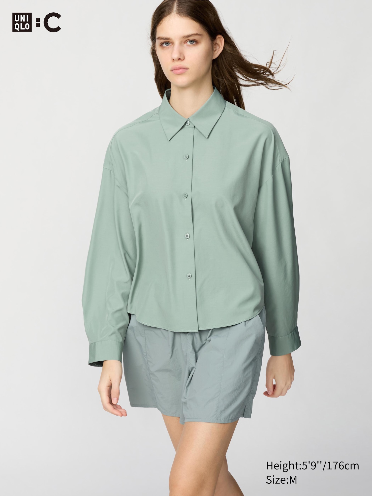 Cotton Volume Long-Sleeve Blouse | UNIQLO US