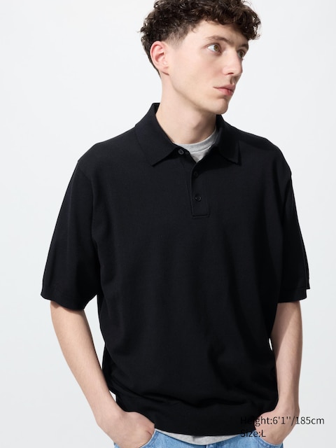 Uniqlo Washable Knitted Polo Sweater | Short Sleeve