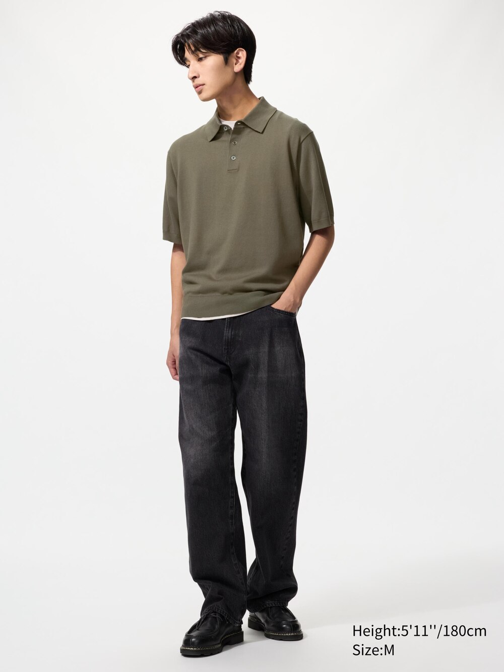 Uniqlo Washable Knitted Polo Sweater | Short Sleeve — фото 4