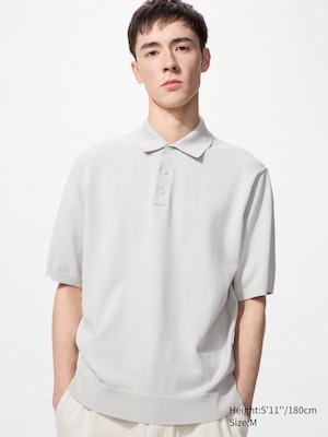 Washable Knitted Polo Sweater | Short Sleeve