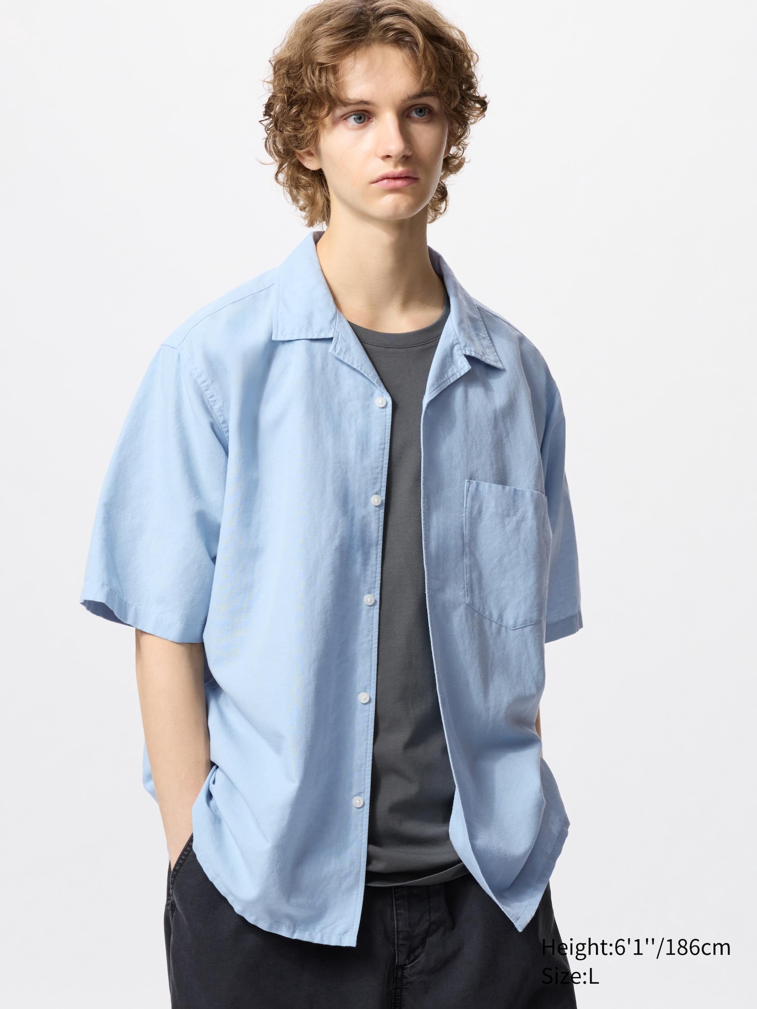 トップス 90s BREAKWATER Linen Open Collar Shirt 90s~ BREAKWATER short sleeve open collar linen shirt box
