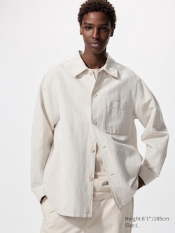 Cotton Linen Shirt Jacket