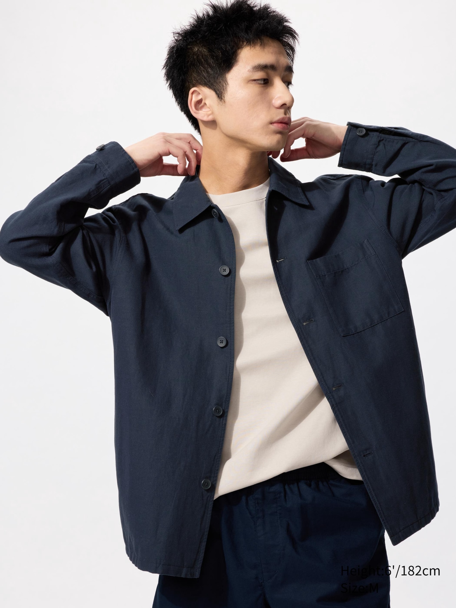 Cotton Linen Shirt Jacket