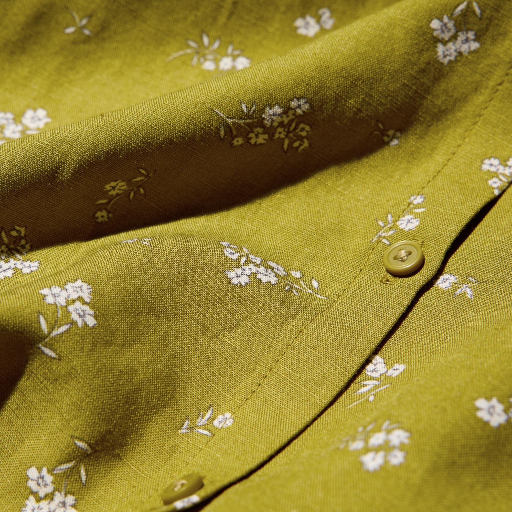 ひけ様 Linen Blend Volume Sleeve Blouse | Printed | UNIQLO US