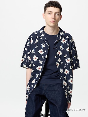 Open Collar Shirt | Short Sleeve | Printed