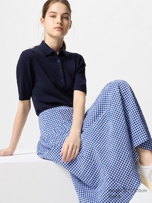 Seersucker Volume Skirt | Gingham