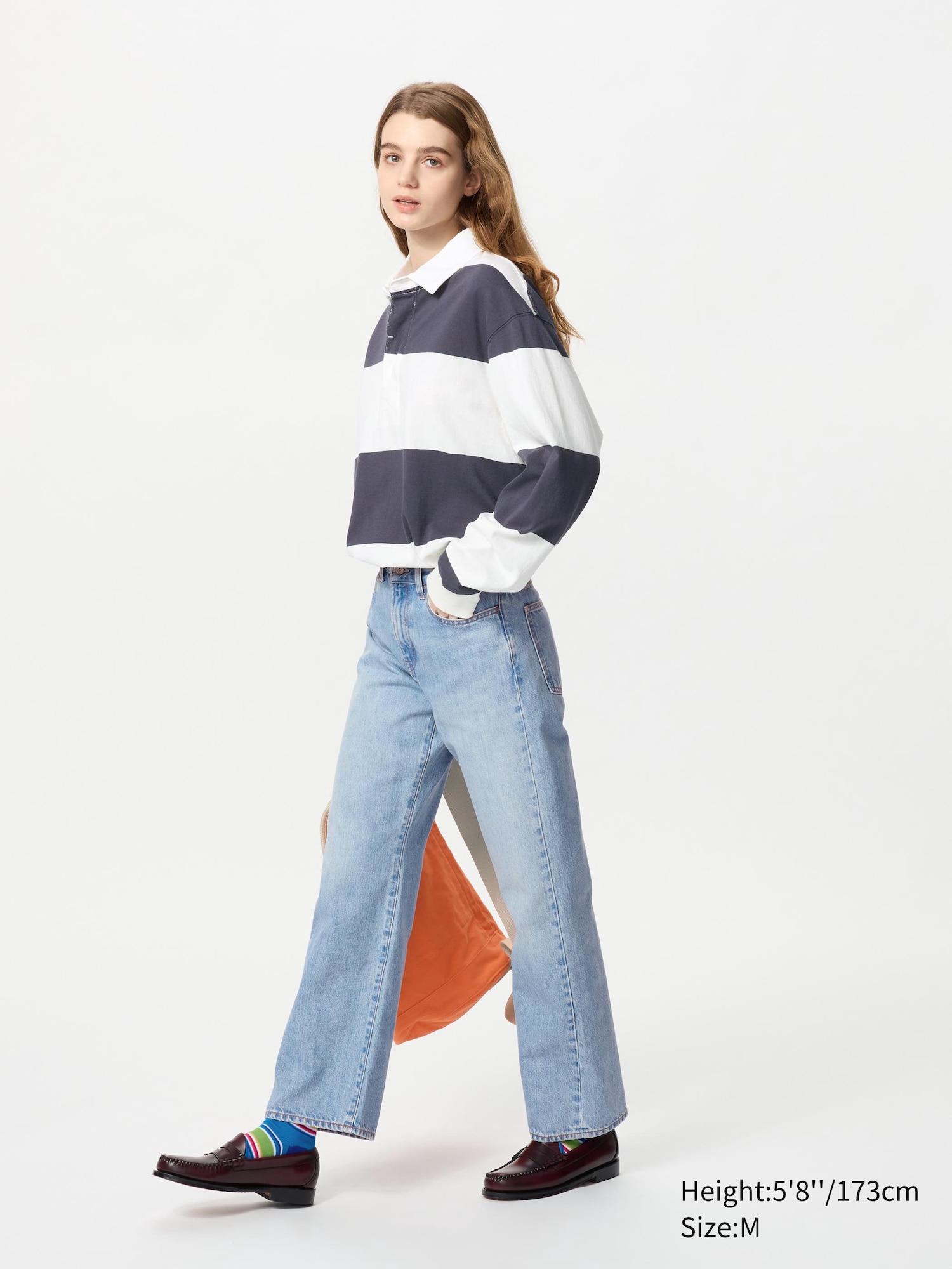 Oversized Rugger Polo Shirt | Striped | UNIQLO US