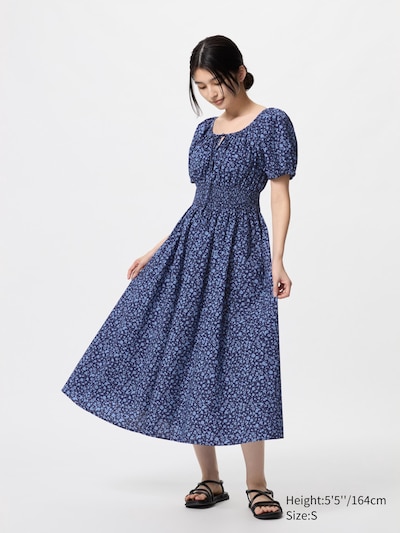 Volume Sleeve Dress | Printed