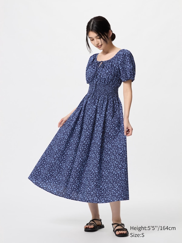 Volume Sleeve Dress | Printed