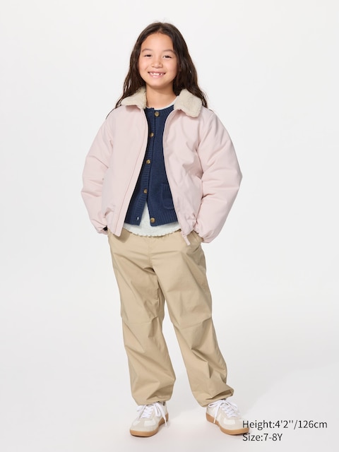 Детские брюки Uniqlo Warm Lined, цвет: Бежевый