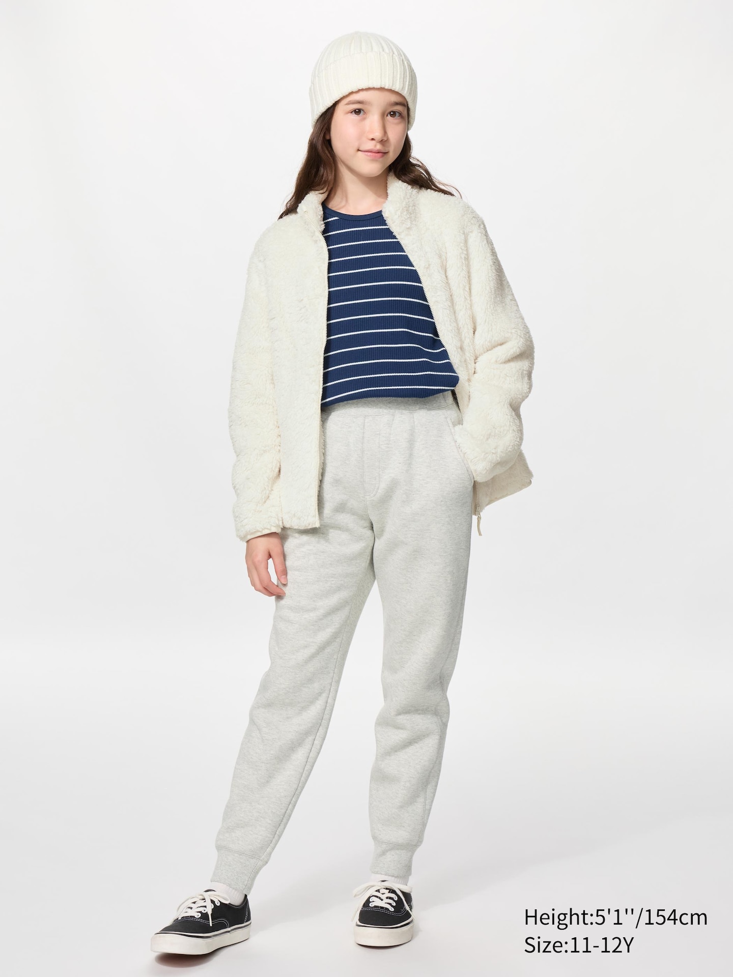 Детские спортивные брюки Uniqlo с ворсовой подкладкой, цвет: Чёрный — фото 2