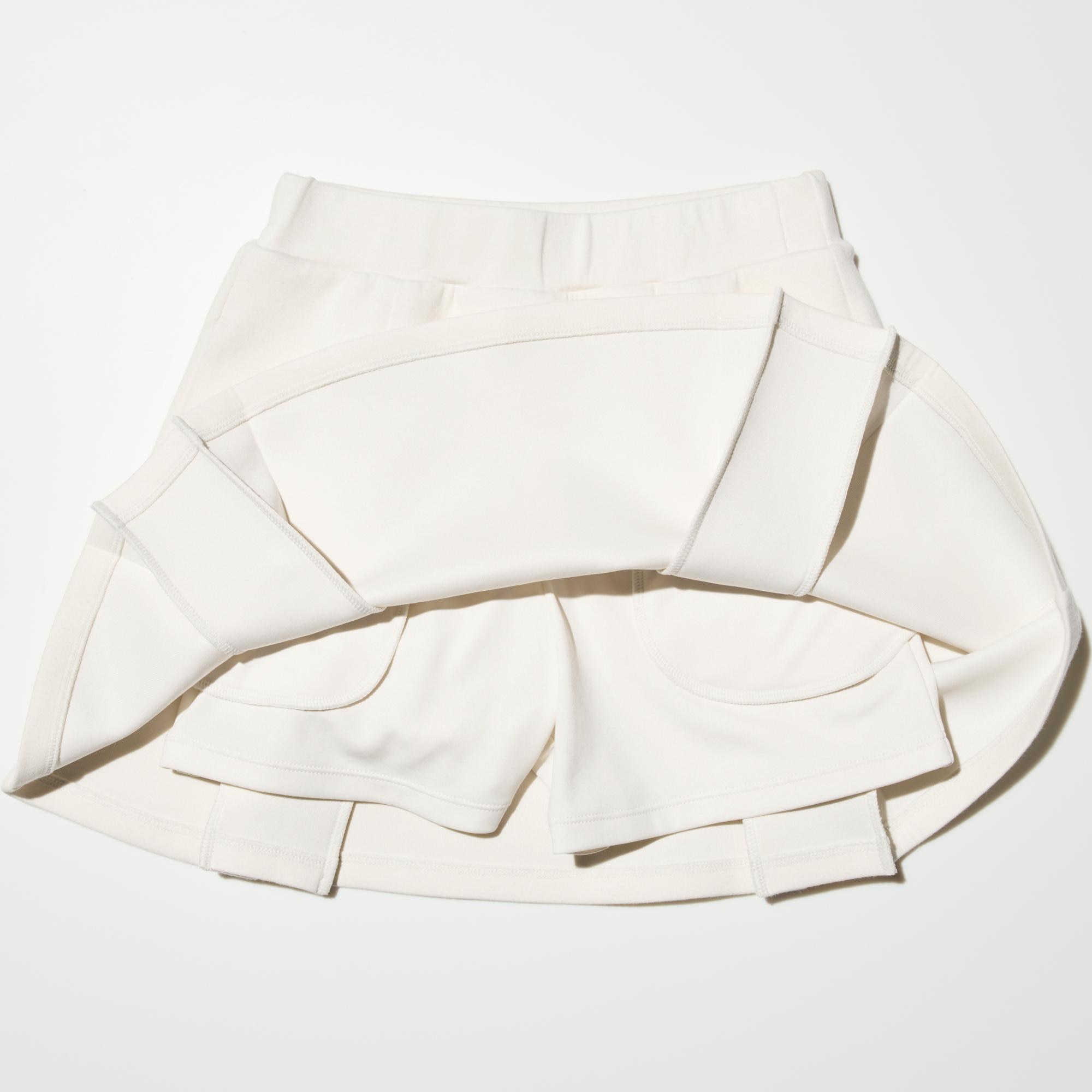 Features inner pants inside the skirt. Mini length with added comfort and confidence.
