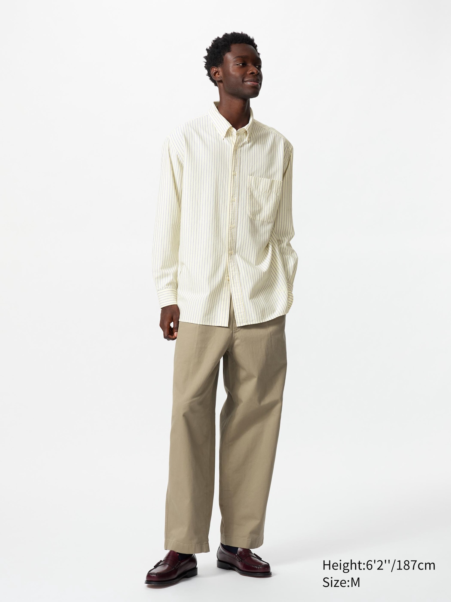 Oxford Oversized Shirt | Striped | UNIQLO US