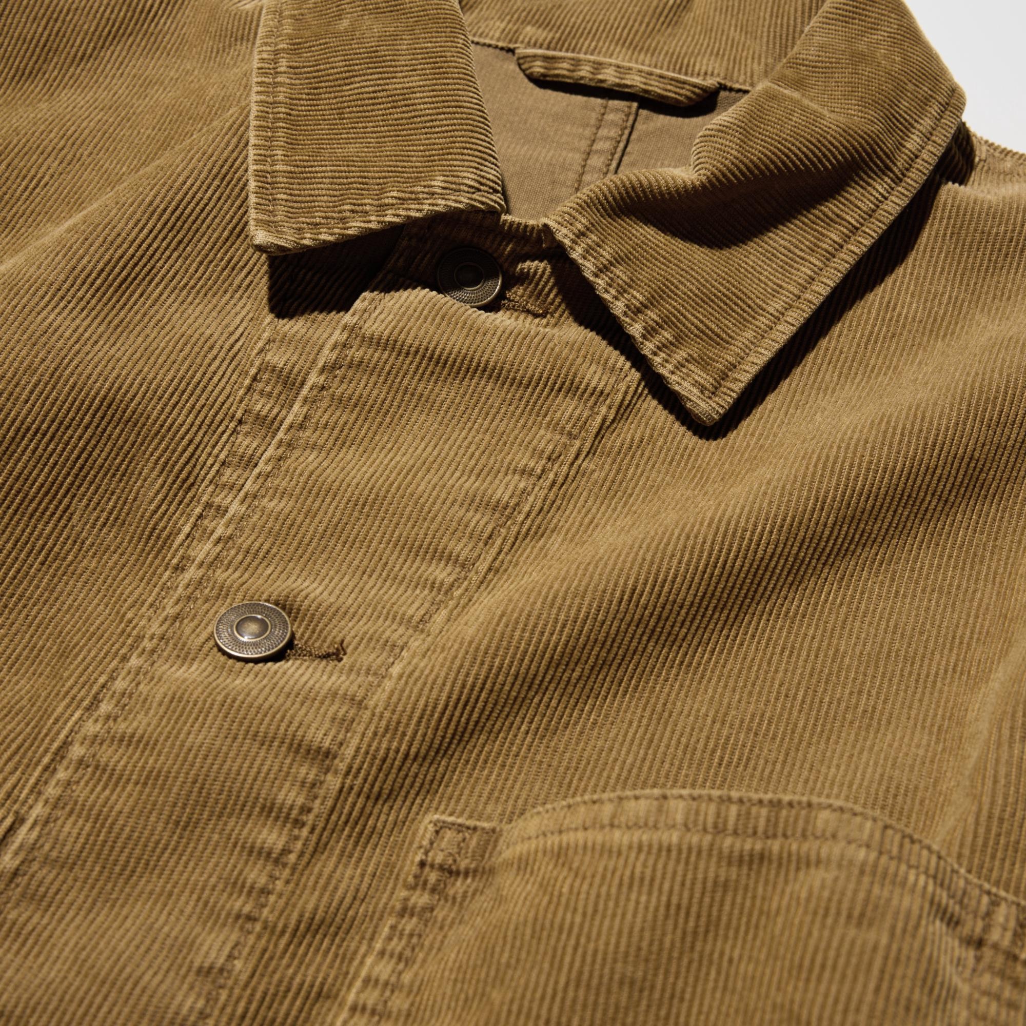 Corduroy fabric with a natural faded look. *Color fading may occur when washing at home.