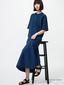 Washable Milano Ribbed Flare Skirt