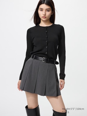 Merino Ribbed Short Cardigan