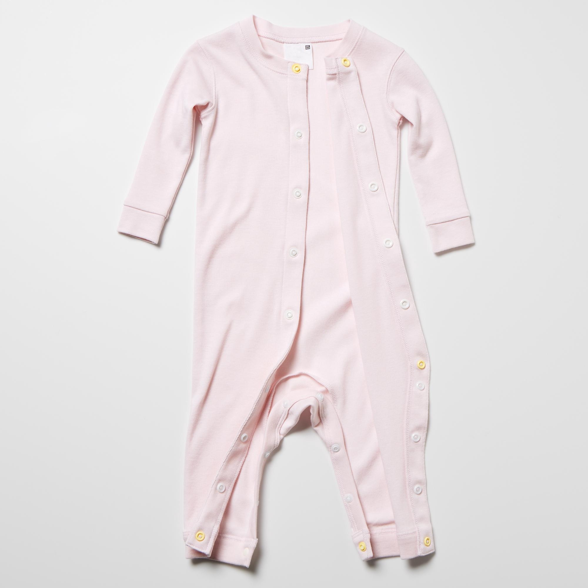 Inseam opens fully for easy outfit and diaper changes.