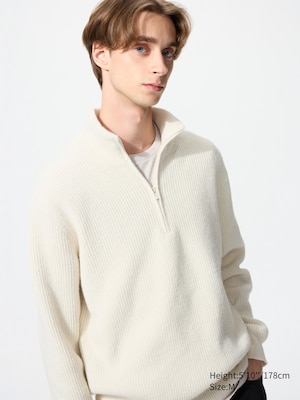 Souffle Yarn Half-Zip Sweater