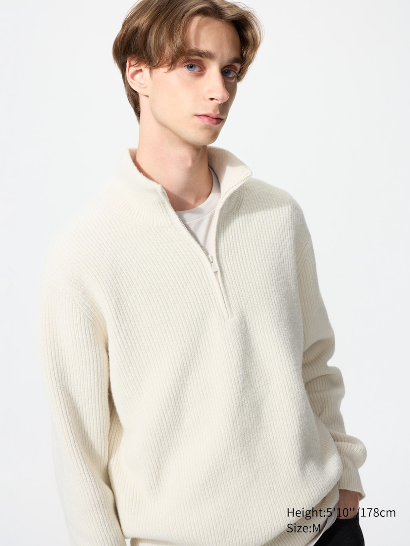 Souffle Yarn Half-Zip Sweater_01